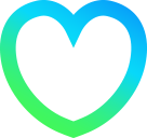 blue green heart